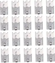 SHOWERORO 20pcs Refrigerator Hook Metal Shelf Fridge Metal Shelves Metal Hooks Refrigerator Door Shelf Mini Frige Freezer Shelf Clip Replacement Shelf Clips Stainless Steel Hook Bracket
