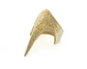 Helmet Ring Adjustable Ring Raw Brass (19mm 9US inner size) 231