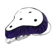 Old School Classic Bicycle Seat Velour 5-Buttons Lowrider Cruiser Purple/White