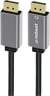 mbeat Tough Link 1.8m 8K Display Port Cable v1.4 - Space Grey, DP 1.4, Resolution Up to 8K@60Hz (7680×4320), Compatible with computers, laptops, gaming consoles with DisplayPort built-in; monitors, projectors, and HDTVs with DisplayPort ports