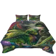 Fantasy Art Painting Darling Dragonling and Fairy Coverlet
