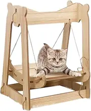 Wooden Cat Hammock | Kitten Hangings Bed | Cat Hammock Bed for Indoor Cats Cat Chair Swing Bed Pet Furniture for Cats and Small Dogs