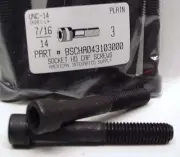 7/16-14x3 Hex Socket Head Cap Screws Alloy Steel Black (4)