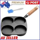 4-Cup Cast Iron Egg Frying Pan Non Stick Crepe Pan Omelette Pan Fried Egg Pan