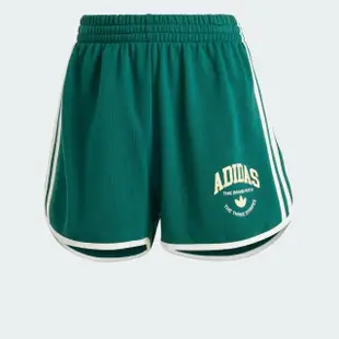 【adidas 愛迪達】短褲 女款 運動褲 三葉草 VRCT SHORT 綠 IR6045