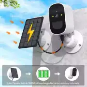 1080P Solar IP Camera Rechargeable Battery WIFI Wireless PIR Motion Surveillance