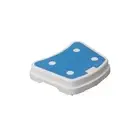Bath Step Stool Plastic Portable 4in High Slip Resistant Stackable White Blue