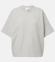 [Saint Laurent] Saint Laurent Cassandre oversized cotton-blend T-shirt UK 14 grey