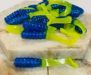 25 pk 2" Swimming Grub Paddle Tail Slider Grub Crappie Panfish Slabalicious