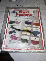 Floss Pockets Needlework Organizer & Cards Holds 60 Floss Skeins