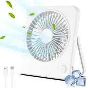 Mini Desk Fan, Personal USB Powered (No Battery) Portable Desktop Table Mini