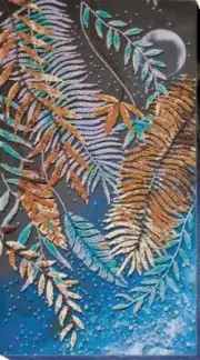 Bead embroidery kit Tropical night needlework kit Art canvas beadwork pattern