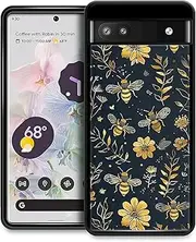 Goodsprout Compatible with Google Pixel 7A Case,Vintage Yellow Bee Floral Amazing Pattern Design Shockproof Anti-Scratch Hard PC Back Case for Google Pixel 7A