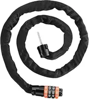 Lock for Cycle Chain, Heavy Duty Keyless Lock, 4 Digit Combination Cable, Riding Accessories for Outdoor Commute Trip Fence Gate