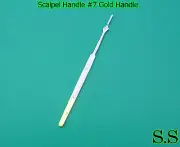 Scalpel Handle #7 With Gold Plated Surgical Dental Veterinary Instruments