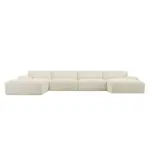 [James Lane] Copenhagen Alpine Mist Chaise Sofa - 5 Seater U Shaped Modular
