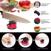 Knife Sharpener Suction Sharpening Tool Easy Safe Kitchen Chef Knives Damascus