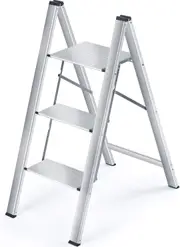 3 Step Aluminium Folding Step Stool Portable Ladder Large Platform