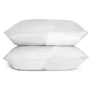 Garnier Thiebaut Standard/Queen Pillow Cases Set-2 Sunrise White Sateen 420...