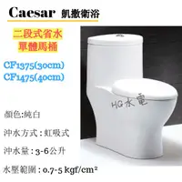 在飛比找蝦皮購物優惠-🔸HG水電🔸 Caesar 凱撒衛浴 二段式省水單體馬桶 C