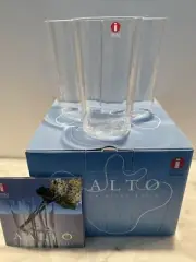 NEW IITTALA Aalto Clear Maljakko Vase Bowl Finland MCM Organic Signed Hygge NIB