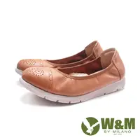 在飛比找PChome24h購物優惠-W&M(女)MIT防磨腳透氣娃娃鞋 女鞋-棕色