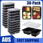 30PCS Meal Prep Food Containers Microwave Safe Lunch Storage Boxes+LIDS 1000ML