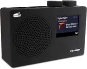 Metronic DAB Radio (DAB+, FM, Portable, Block Design), Black, 477251