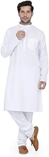 [Royal Kurta] Mens White Linen Kurta Pyjama