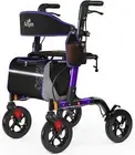 Walkers for Seniors, Rollator Walker with Seat, 350 Lb Weight Capacity, 18" Big