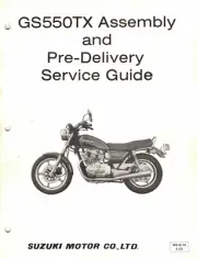 NOS Genuine Suzuki Assembly and Pre-Delivery Service Guide/Manual GS550T 1981