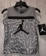 NIKE Air Jordan Jumpman S/L Basketball Tank Top Grey Black NEW Infant Sz 12 mos