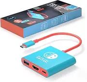 Gasmocs Switch Dock for Nintendo Switch, Switch OLED, Steam Deck - Portable TV Adapter with HDMI 2.0, USB 3.0, Supports 1080P@30Hz - Docking Station