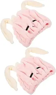 VICASKY 2PCS Super Absorbent Hair Drying Cap for Cute Quick Dry Hair Turban with Soft Comfort for Travel and Daily Use