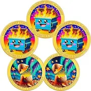BHealthLife 5 Pcs Dumpster Fire Challenge Coin - Glory Eggshell Motivational Coin - Dumpster Fire Office Desk Accessories Inspirational Gifts for Women Men Coworkers Employees Friends Family