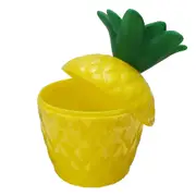 3Pcs Plastic Coconut Pineapple Cup w/ Straw Tropical Hawaiian Luau Hula Beach Pool Party Cup Decor