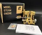 Vintage Powerful Dual Cylinder Steam Engine Model for Adults Toys - Max 3000 RPM