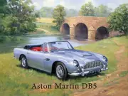 Aston Martin DB English Side Metal Sign