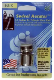 Swivel Saver Faucet Aerator, Lead-Free Brass, Dual Threads -SU1C