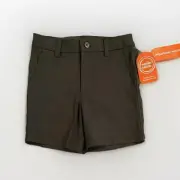 Wonder Nation Black Everywhere Shorts, Button&Zip/Adjustable Waist, Boys’ 6 NEW