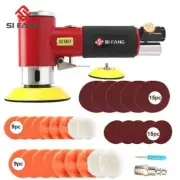 48pcs Mini Air Sander Polisher Car Pneumatic Tools Buffer Dual Action Orbital