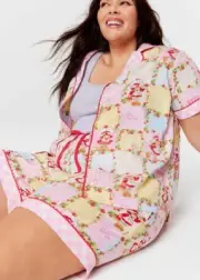 Peter Alexander Strawberry Shortcake Pajama Set NWT Plus Size 1+ 16-18