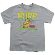 Garfield Manners Kids Youth T Shirt Licensed TV Show Comics Tee Sport Gray