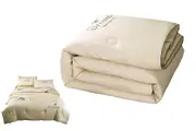 Air Conditioning Cool Feeling Quilt Lightweight Blanket for Summer Hot Sleeper-Khaki