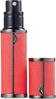 Refillable portable perfume atomizer,5ml Fragrance Empty Bottle, Travel Refillable Perfume sprayer, Refillable Non-viscous liquid Atomiser, Mini Perfume Spray Bottle (B-Red)