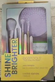 EcoTools Limited Edition Shine Brighter 7piece Brush Set & Cleansing Pad - NEW