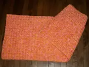 New Uniq Handmade Crochet 12 x 32 Rectangle Table Runner Yellow Peach Pink