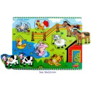 Chunky Knob Puzzle - Farm Animals