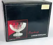 4 NIB Cristal d'Arques Compote Pedestal Footed Bowl 24% Lead Crystal