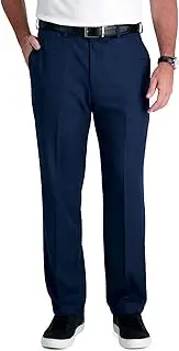 [Haggar] Men's Cool 18 PRO Classic Fit Flat Front Expandable Waist Pant